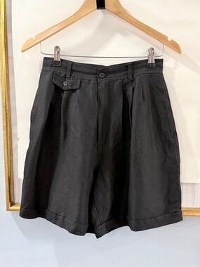 Louise Paris Linen Trouser Shorts Black Size 9/10